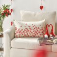 thumbnail image 4 of Valentine''s Day Hearts Throw Pillow Cover, 12 x 20 Inch Anniversary Wedding Cushion Case Decoration for Sofa Couch, 4 of 6