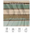 thumbnail image 5 of Green Blue Brown Farmhouse Bed Skirt King Size, Vintage Wood Wrap Around Bed Skirting with Adjustable Elastic Strap, Dust Ruffled Pleated Bedskirts 18 Inch Drop for Bedroom King Beds, 5 of 9