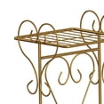 thumbnail image 5 of 4 Tier Plant Stand - Metal Multiple Tier Flower Pot Holder, Gold, 5 of 9
