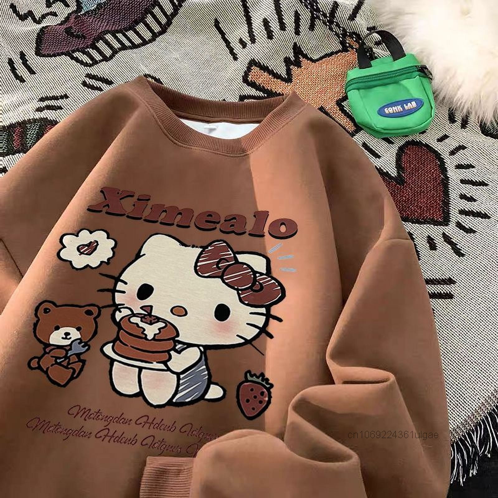 華麗 Sanrio Hello Kitty Cartoon Cute Clothes Y2k Long Sleeve Clothing