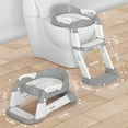 thumbnail image 6 of FVLOENG Potty Training Seat for Kids Boys Girls,3 in 1 Toddler Toilet,Potty Training Toilet with Urinals, Toddler Step Stool Ladder and Splash Guard Anti-Slip with Soft Cushion (Gray), 6 of 7