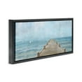 thumbnail image 3 of Stupell Industries Waterfront Pier Coastal Ocean View Nature Painting Black Floater Framed Canvas Art Print Wall Art, 25 x 11, 3 of 9