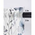 thumbnail image 6 of Blue Grey Spring Floral Curtains 54 Inch Length, Sheer Curtains for Bedroom Living Room Window Summer Flowers Botanical Rod Pocket Voile Drapes Kitchen Curtains Small Half Window 42"x54" 2 Panels, 6 of 6