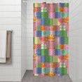 thumbnail image 2 of Pioneer Flower Floral Print Pattern Shower Curtain 36"x72", Bathroom Decorative Shower Curtain Set with 12 Hooks, Waterproof Washable, 2 of 6
