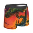 thumbnail image 2 of KLL Abstract Tree Castle Men's Cotton Boxer Briefs Underwear-Large, 2 of 8