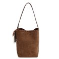 thumbnail image 1 of Bolso Tipo Cubo Bolsos Ante Sintético Hueco para Mujer (marrón Claro), 1 of 9