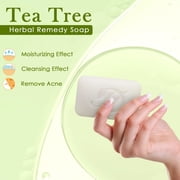 Herboganic Tea Tree Oil Herbal Bar Soap with Essential Oils, Exfoliates Gently, Moisturizes and Hydrates, 5 oz Bar