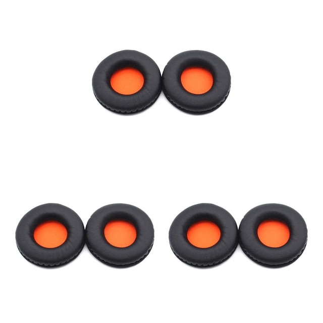 Coussinets d'Oreille pour Casque de Jeu Rond Éponge Protectrice Accessoires de Remplacement pour HES2.0 Orange 3Ensemble