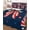 Navy Blue, Red, White, variant on Twin Quilt Bedding Set, Patriotic USA Flag Reversible Summer Quilt 3 Pieces, Memorial Day Ribbon Bow 4th of July Lightweight Bedspreads Coverlets with 2 Pillow Shams for All Seasons