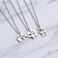 Mnjin Puzzle Big Puzzle Middle Sister Love Necklace 3Pcs Necklace