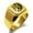 Gold, variant on Stainless Steel Janus Greek God of Beginnings Engraved Square Flat Top Biker Style Polished Signet Ring