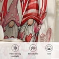 thumbnail image 6 of Valentine's Day Semi Sheer Curtains Drapes for Living Room,Bedroom,French Doors Window 96 Inches Long,Retro Gnomes Love Heart White Black Plaid Rod Pocket Chiffon Curtain Voile Drapery Panel, 6 of 8