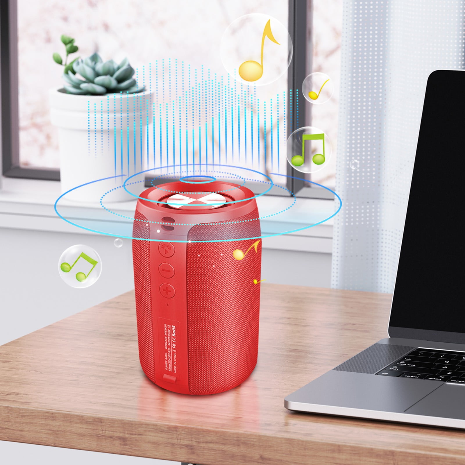 COM1950s Speakers Bluetooth Wireless Loud Aursear Waterproofs Bluetooth Speaker Aursear Portable Bluetooth Speaker Portable Wireless Speaker with Louds Stereo Sound