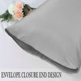 thumbnail image 5 of Unique Bargains Silky Satin Pillow Cases Covers Set of 2 Gray King, 5 of 8