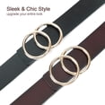 thumbnail image 5 of Women Leather Belt Fashion Double O-Ring Soft Faux Leather Waist Belts For Jeans Dress, 5 of 6