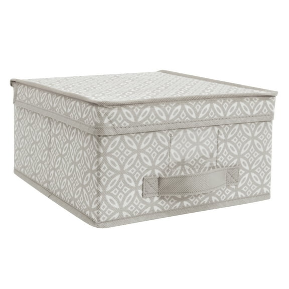 Simplify Boho Medium Fabric Storage Box in Gray