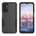 thumbnail image 2 of Samsung Galaxy A14 5G Phone Case and Screen Protector, eBizWare Shockproof Rubber Case for Galaxy A14 5G 6.6-inch, Heavy Duty Armor Full Body Protective Hybrid PC Back Case Cover -Black, 2 of 9