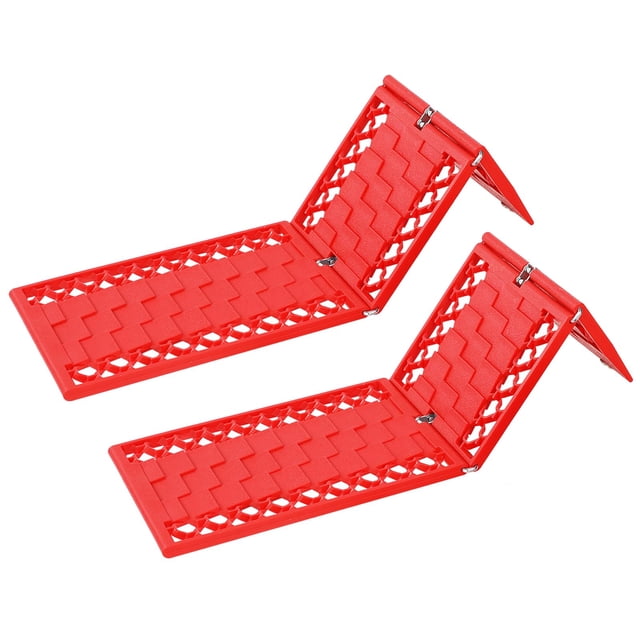 Alfombrilla plegable para tracción de neumáticos de coche, plegable para masticar neumáticos, alfombrillas de tracción de emergencia, kit de ayuda, accesorios para hielo/escape (paquete de 2