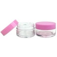 thumbnail image 3 of Beauticom 12 Pieces High Quality 20G/20ML Clear Round Acrylic Cosmetic Product Sample Travel Jars with Flat Top Lids (Pink), 3 of 5
