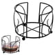 thumbnail image 1 of Soporte para posavasos de hierro en forma de G con capacidad para 8 piezas, estante de almacenamiento, soporte de exhibición de posavasos hueco, 1 of 7