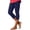 502_Navy, variant on Jxximdong Leggings for Women Ladies Casual Comfort Printed Stretch High Waist Elastic Cropped Pants Resort Beach Leggings Green L Yoga Pants