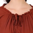 thumbnail image 4 of ThePirateDressing Women’s Renaissance Medieval Peasant Smocked Maxi Dress, 100% Rayon, 4 of 5