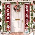 thumbnail image 4 of Decoración navideña para puerta con pancarta de Feliz Navidad 2024, decoración navideña para el hogar, adornos colgantes de Navidad, regalos de Navidad, Año Nuevo 2025, 4 of 5