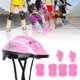 thumbnail image 5 of Juego de 7 piezas de casco y almohadillas protectoras para ciclismo y patinaje - Diseño infantil en color rosa y rojo Equipo de seguridad para niños, 5 of 8