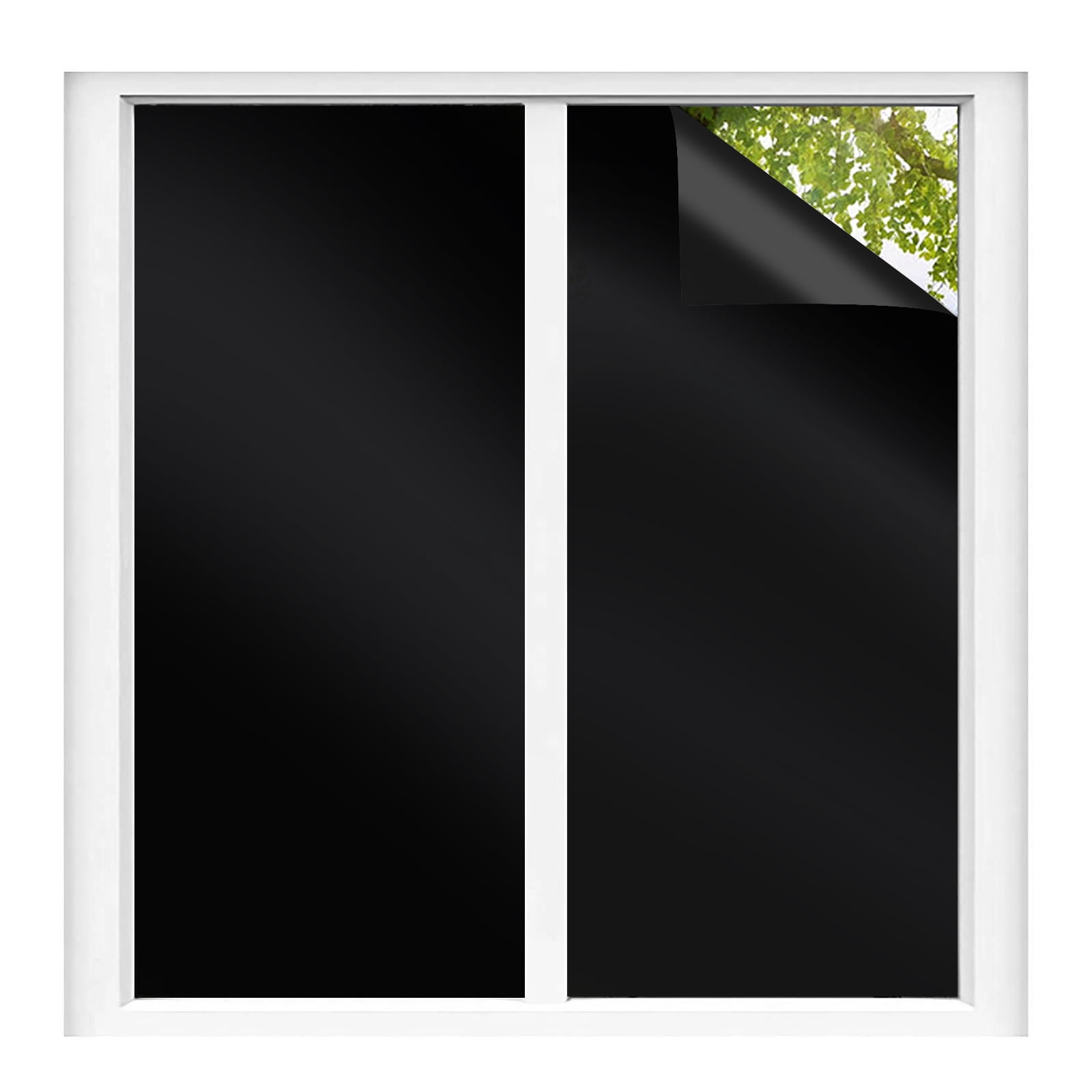 TSV 17'' x 78'' Total Blackout Privacy Window Film, Peel and Stick ...