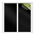thumbnail image 1 of 17'' x 78'' Total Blackout Privacy Window Film, Peel and Stick Opaque Sun Blocking Door Window Covering UV Light Blocking, Black, 1 of 6