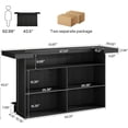 thumbnail image 2 of Tribesigns 4-Tier Bar Table, 70.9-Inch Large Home Bar Unit with Wine Glass Holder & Footrest, Pub Table with Storage Shelves for Dining Room, Living Room (Black), 2 of 7