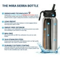 thumbnail image 4 of MIRA 32 oz Stainless Steel Vacuum Insulated Wide Mouth Water Bottle - 2 Caps - Thermos Keeps Cold for 24 hours, Hot for 12 hours - Double Wall Hydro Travel Flask, Blue, 4 of 7
