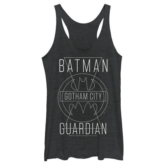 Women's Batman Gotham City Guardian Racerback Tank Top Black Heather Small