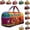 #04, variant on Hippie Van Quilted Duffle Bag,  Large Capacity Bus Shaped Boho Travel Weekender Bag with Adjustable Strap, Retro Style for Everyday Travel Great Gifts for Women
