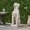 Antique White + Magnesium Oxide, variant on Cocker Spaniel Dog Garden Statue for Outdoor Patio Decor, 14.5 Inch Cast Stone Brown Finish Figurine, No Assembly Required