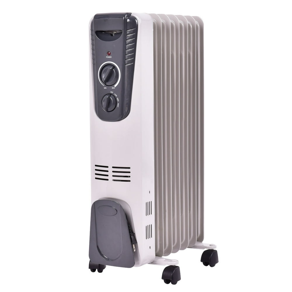 Costway 1500W Electric Oil Filled Radiator Space Heater 5.7 Fin