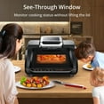 thumbnail image 2 of GymChoice Indoor Grill Air Fryer Combo with See-Through Window, 4-Quart Air Fryer,7-in-1 Smokeless Electric Air Grill up to 450°F, 1750W Contact Grill with Non-Stick Removable Plates, 2 of 9