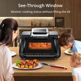 Indoor Grill Air Fryer Combo with See-Through Window&Non-Stick Removable Plates Grill up to 450°F 1750W Versatile Efficient and Healthy Grill and Baking Tray Combination — image 9