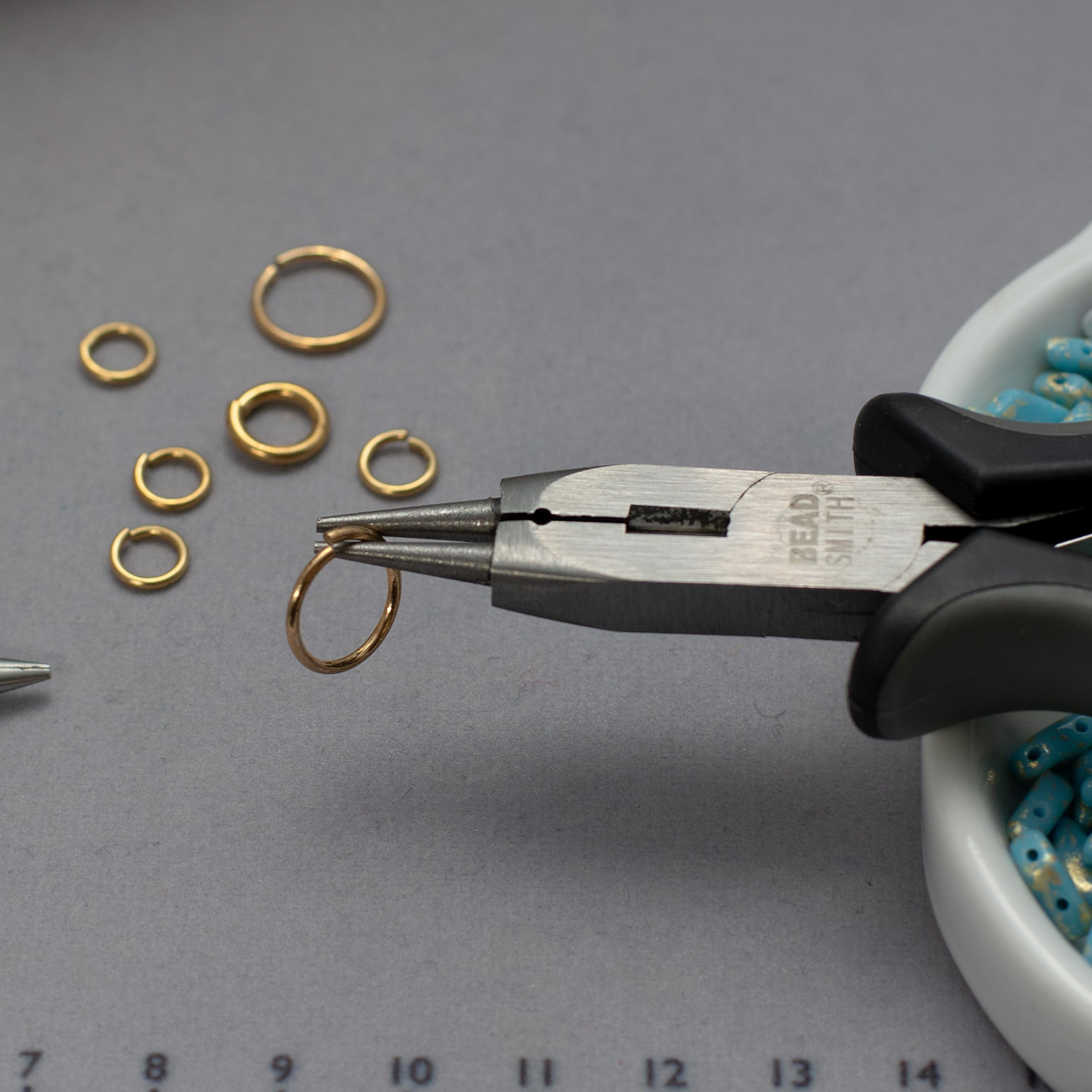 The Beadsmith 4-in-1 Ergonomic Pliers - All-Purpose Jewelry Making Tool w/Comfort Grip, 5.25”, Create Loops, Cut and Flatten Wire, Close Jump Rings
