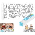 thumbnail image 1 of Children's Drawing Roll, Coloring Paper Roll For Kids, Sticky Color Filling Paper Roll Wall Coloring Stickers, 1 of 5