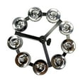thumbnail image 4 of ZLight Drum Cymbals Hi Hat Tambourine Bells Instrument Durable Single Mountable Percussion Silver Single Silver 15.5cm, 4 of 6