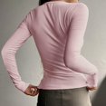thumbnail image 7 of Womens Long Sleeve Henley Shirts Slim Fit Business Casual Tops Button Up Trendy Ribbed Knit T Shirts 2026 Fall Going Out Top Ladies, 7 of 7