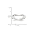 thumbnail image 2 of 14k White Gold 3mm Ltw Half Round Band Size 8.5 Ring, 2 of 2