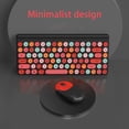 thumbnail image 4 of Ensemble Clavier Souris Sans Fil, 86 Touches Rétro Colorées Touches Rondes Ergonomiques Ensemble Clavier et Souris pour Ordinateur Portable Bureau, 4 of 7