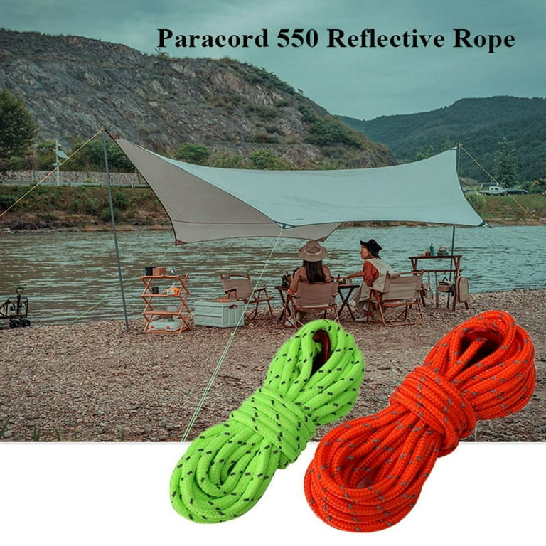 4pcs/set 4meters Length Diameter 4mm 6Colors Hiking Camping Equipment Paracord  Cord Survival kit Lanyard Tent Ropes Paracords 550 Rope RED 