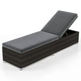 thumbnail image 2 of Costway 1 PCS Chaise Lounge with 4-level Backrest Heavy-Duty Metal Frame Seat Cushion Grey, 2 of 8