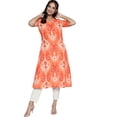 thumbnail image 1 of eloria Women's Pure Cotton Ethnic Motifs Printed A-Line Kurta, 1 of 7