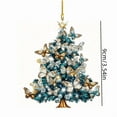 thumbnail image 4 of Horivan Butterfly Christmas Tree Ornament Glittering Purple Blue Acrylic Decor Holiday Gift for Nature Lovers Festive Home Decorations Unique Xmas Tree Hanging Ornament, 4 of 6