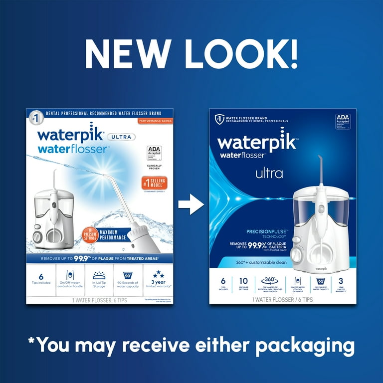 pack) Waterpik Ultra Water Flosser with 10 Settings, Tips, ADA