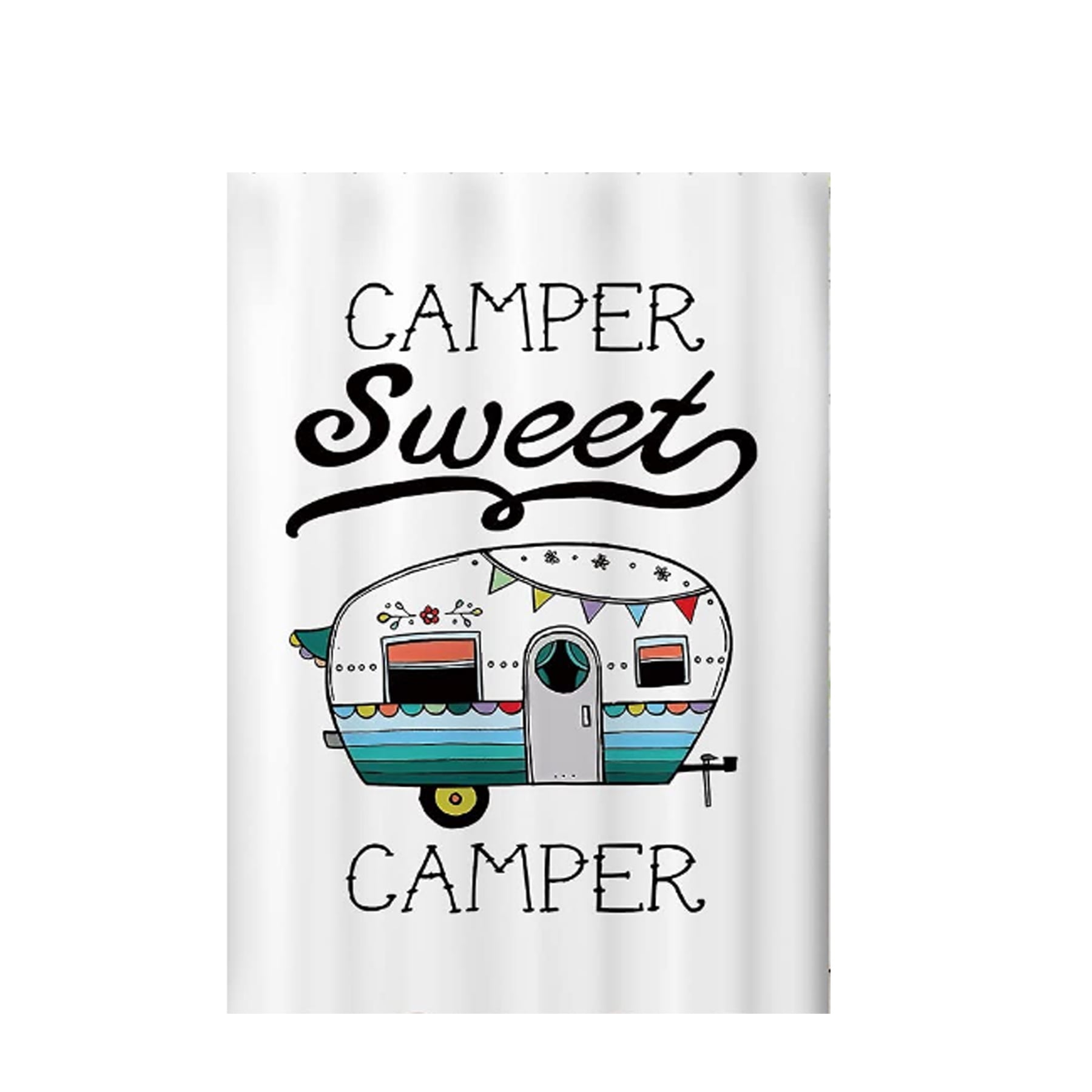 Camper Rv Shower Curtains For Travel Trailers Camping Bathroom